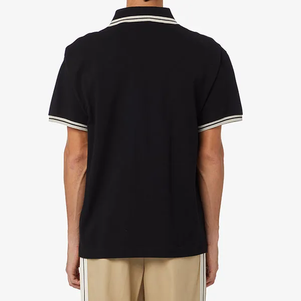 Áo Polo Nam Palm Angels Black Logo Embroidered PMGB012F22FAB001 Màu Đen