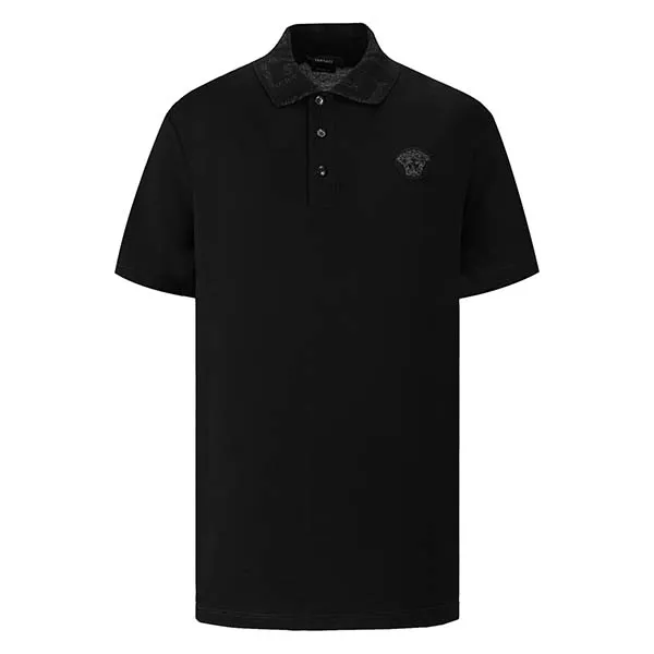 Áo Polo Nam Versace Medusa Black Greek Collar 1A06199 A87402 2B200 Màu Đen
