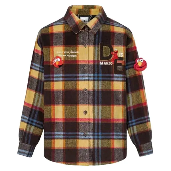 Áo Sơ Mi 13 De Marzo Elmo Woolen Shirt Coat FR-JX-880 Phối Màu Size S - Thời trang - Vua Hàng Hiệu