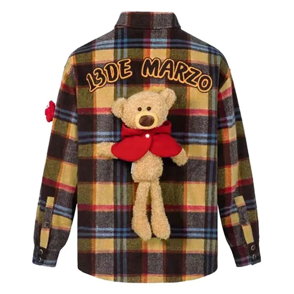 Áo Sơ Mi 13 De Marzo Elmo Woolen Shirt Coat FR-JX-880 Phối Màu Size S - Thời trang - Vua Hàng Hiệu