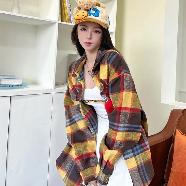 Áo Sơ Mi 13 De Marzo Elmo Woolen Shirt Coat FR-JX-880 Phối Màu Size S - Thời trang - Vua Hàng Hiệu