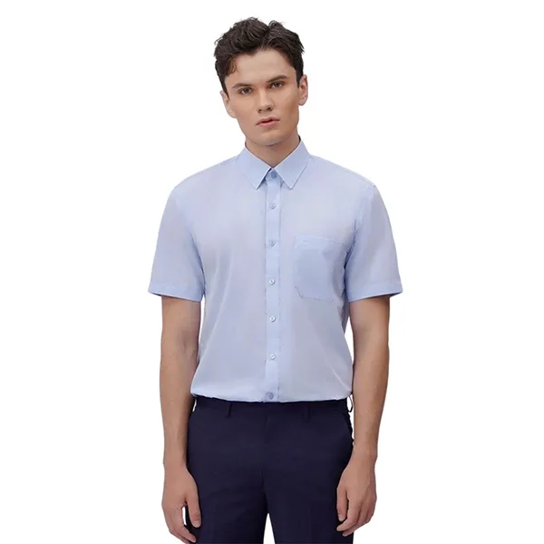 Áo Sơ Mi Cộc Tay Nam Giovanni SSS01-002LB Màu Xanh Xanh Da Trời Size M