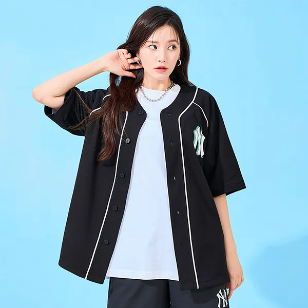 Áo Sơ Mi MLB Sunny Beach New York Yankees 3ABSR0133-50BKS Màu Đen