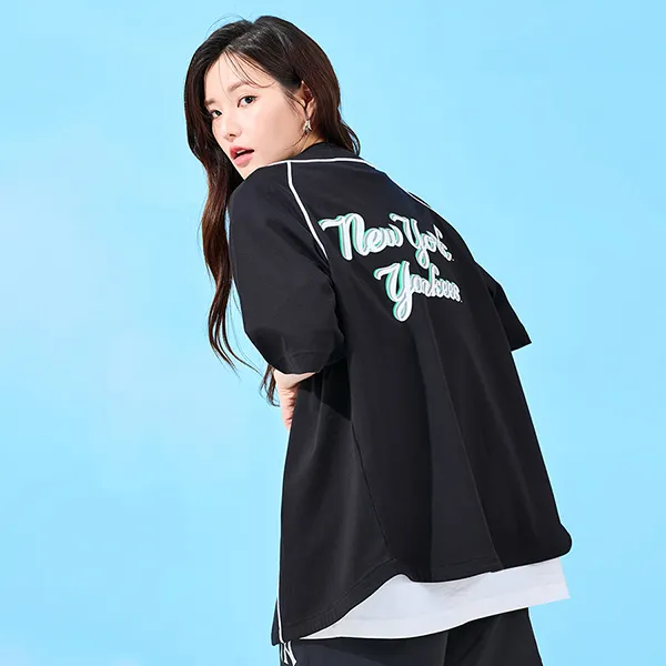 Áo Sơ Mi MLB Sunny Beach New York Yankees 3ABSR0133-50BKS Màu Đen