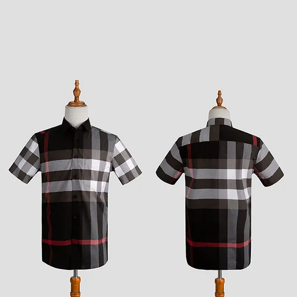 Áo Sơ Mi Nam Burberry Black Check Short Sleeved 8017322-1003 Phối Màu Size M