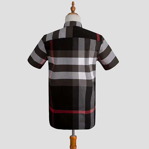 Áo Sơ Mi Nam Burberry Black Check Short Sleeved 8017322-1003 Phối Màu Size M