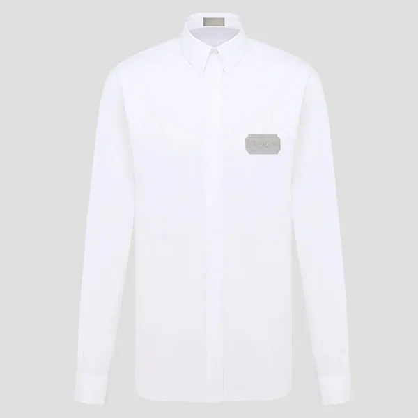 Áo Sơ Mi Nam Dior Homme White Cotton Poplin 313C525A1581 088 Màu Trắng