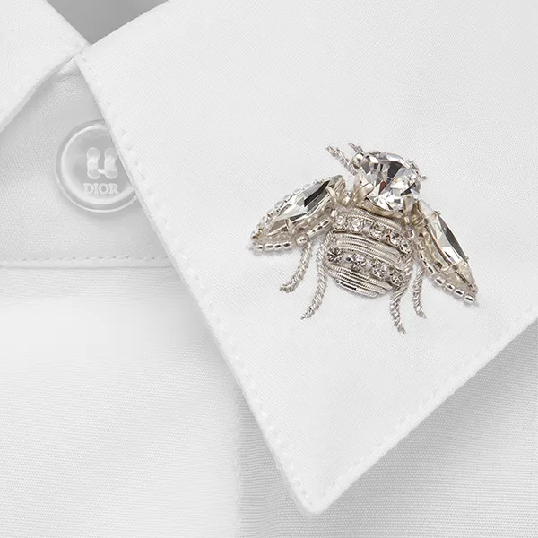 Áo Sơ Mi Nam Dior Shirt With Bee Jewel White 013C501F1581-C080 Màu Trắng - Thời trang - Vua Hàng Hiệu