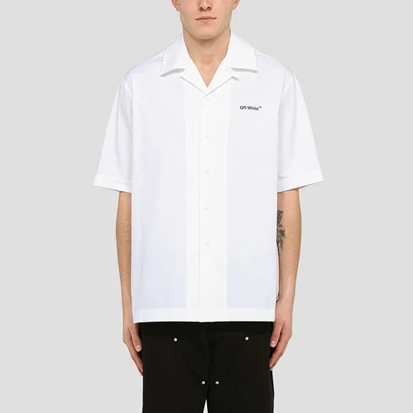 Áo Sơ Mi Nam Off-White With Caravag Arrow Printed OMGA196C99FAB003/0110 Màu Trắng