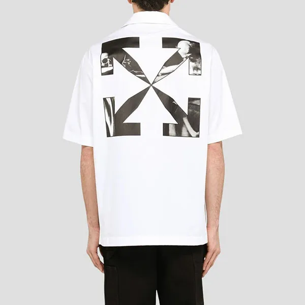 Áo Sơ Mi Nam Off-White With Caravag Arrow Printed OMGA196C99FAB003/0110 Màu Trắng