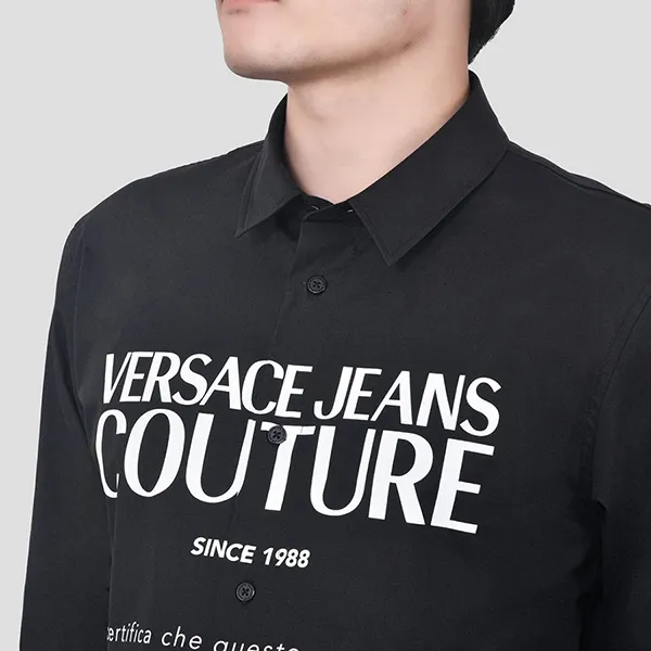 Áo Sơ Mi Nam Versace Jeans Couture Black Logo Printed - 73GAL2S8 CN001 899 Màu Đen