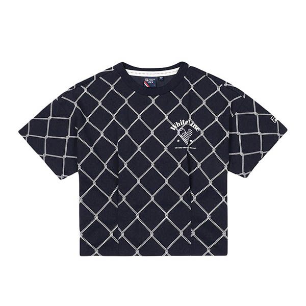 Áo Thun Fila Lady Tennis Life Pintuck Cropped T-shirt FS2RSF2363F-MUE Màu Xanh Đen - 1