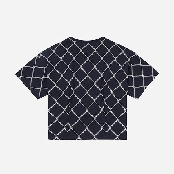 Áo Thun Fila Lady Tennis Life Pintuck Cropped T-shirt FS2RSF2363F-MUE Màu Xanh Đen - Thời trang - Vua Hàng Hiệu