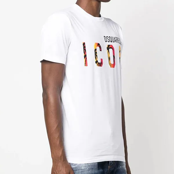 Áo Thun Nam Dsquared2 Icon Sunset Cool T-Shirt Màu Trắng
