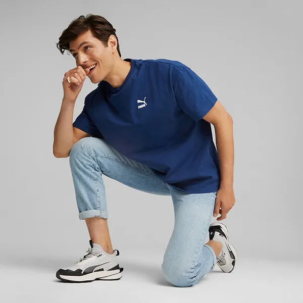 Áo Thun Nam Puma Classics Oversized Tee T-shirt 53623616 Màu Xanh Navy