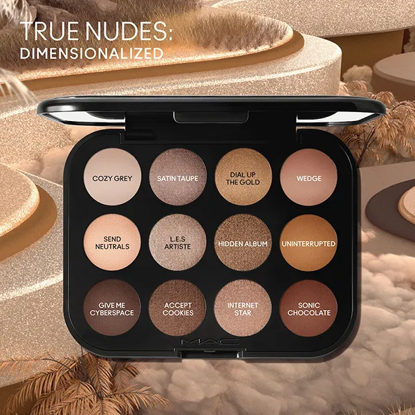 Bảng Phấn Mắt MAC Connect In Colour Eye Shadow Palette Unfiltered Nudes 12 Ô - Trang điểm - Vua Hàng Hiệu