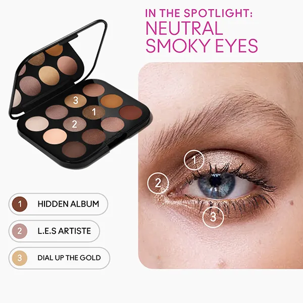 Bảng Phấn Mắt MAC Connect In Colour Eye Shadow Palette Unfiltered Nudes 12 Ô - Trang điểm - Vua Hàng Hiệu