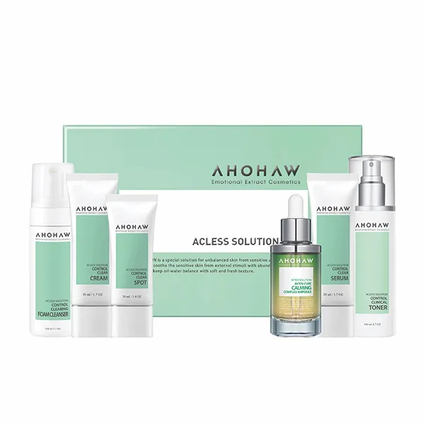Bộ Sản Phẩm Chăm Sóc Da Dầu Mụn Ahohwa Acless Solution Set 6 Món - Mỹ phẩm - Vua Hàng Hiệu