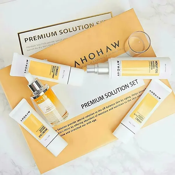 Bộ Sản Phẩm Ngăn Ngừa Lão Hoá Cao Cấp Ahohwa Premium Solution Set 5 Món - Mỹ phẩm - Vua Hàng Hiệu