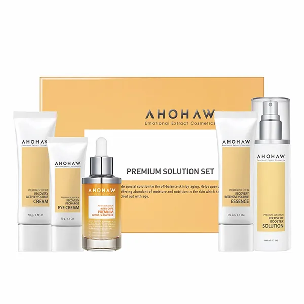 Bộ Sản Phẩm Ngăn Ngừa Lão Hoá Cao Cấp Ahohwa Premium Solution Set 5 Món - Mỹ phẩm - Vua Hàng Hiệu