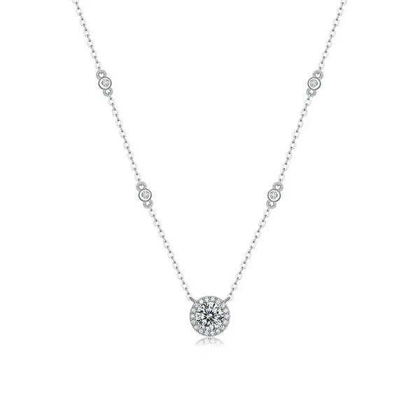 Dây Chuyền Lili Jewelry Đính Kim Cương Moissanite Hạt Tròn Venn LILI_053701 Màu Bạc - Trang sức - Vua Hàng Hiệu
