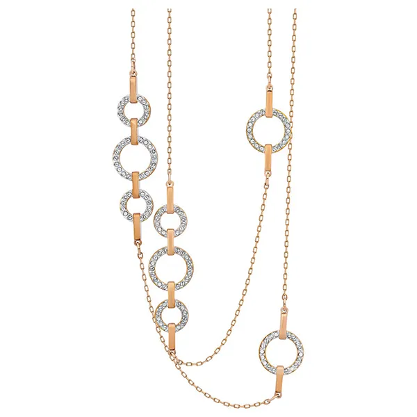Dây Chuyền Nữ Swarovski Circle Women's Necklace 5364202 Màu Vàng Hồng - Trang sức - Vua Hàng Hiệu