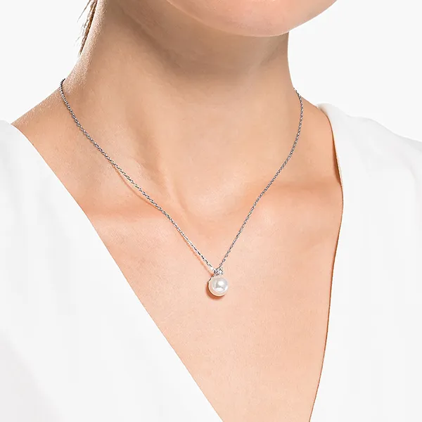 Dây Chuyền Nữ Swarovski Treasure Necklace White, Rhodium Plated 5563288 Màu Bạc - Trang sức - Vua Hàng Hiệu
