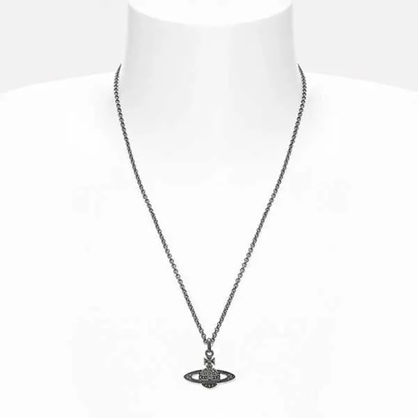 Dây Chuyền Nữ Vivienne Westwood Mini Bas Relief Pendant 63020086S108S108 Màu Xám Chì