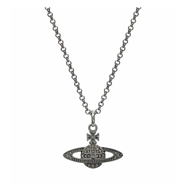 Dây Chuyền Nữ Vivienne Westwood Mini Bas Relief Pendant 63020086S108S108 Màu Xám Chì