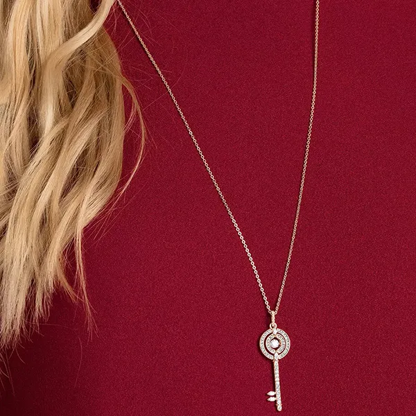Dây Chuyền Swarovski Sparkling Dance Key Pendant 5469120 Màu Vàng Hồng - Trang sức - Vua Hàng Hiệu