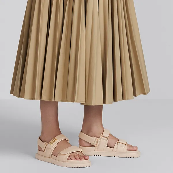 Dép Nữ Dior Dioract Sandal KCQ547LAB_S51U Màu Beige Size 35.5