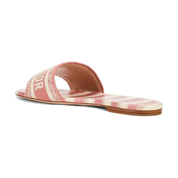 Dép Dior Dway Slide Pink Embroidered Màu Hồng - Dép - Vua Hàng Hiệu