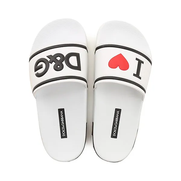 Dép Dolce & Gabbana D&G Logo Sandal Màu Trắng