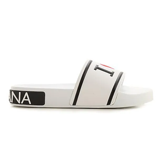 Dép Dolce & Gabbana D&G Logo Sandal Màu Trắng