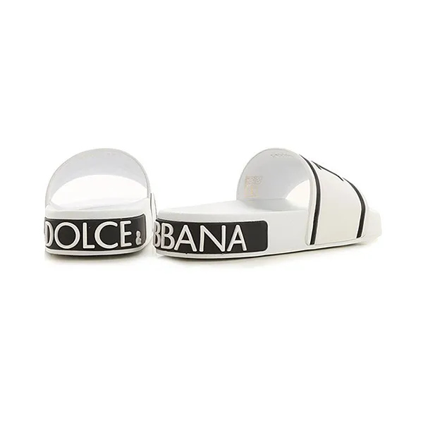 Dép Dolce & Gabbana D&G Logo Sandal Màu Trắng