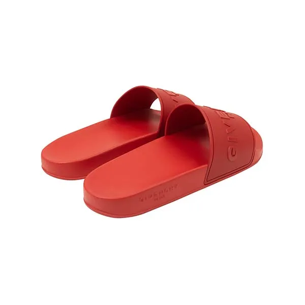 Dép Givenchy Logo Rubber Slides Red Màu Đỏ - Dép - Vua Hàng Hiệu