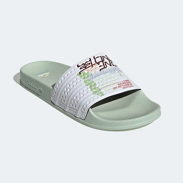 Dép Nam Adidas Adilette Slides Linen Green HR0095 Màu Xanh Size 37