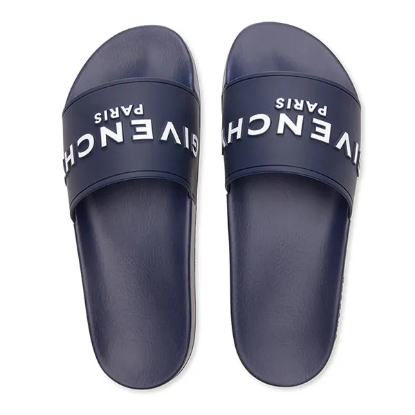 Dép Nam Givenchy With Logo Brand BH300HH152495 Màu Xanh Navy