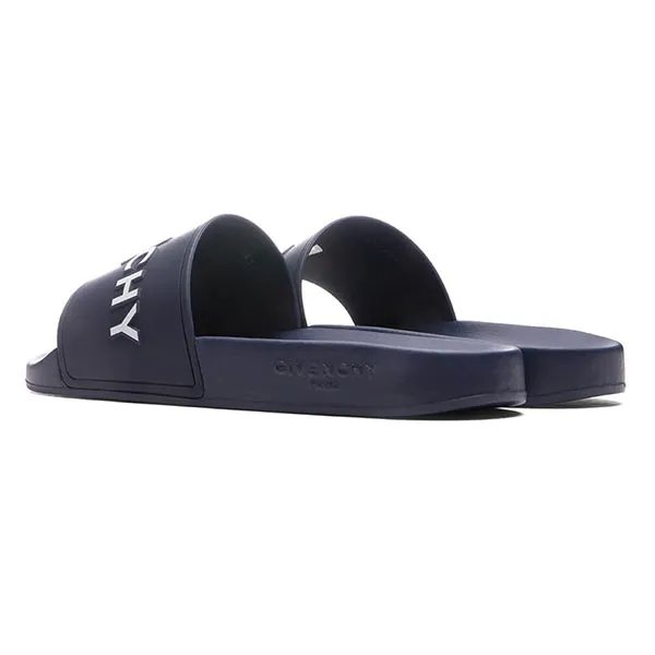 Dép Nam Givenchy With Logo Brand BH300HH152495 Màu Xanh Navy