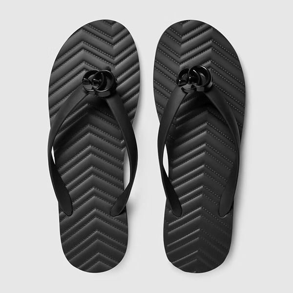 Dép Nam Gucci GG Chevron Thong Sandal Black 659229-J8710-1000 Màu Đen Size 41 - 3