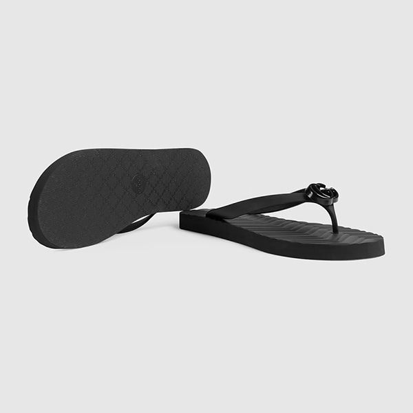Dép Nam Gucci GG Chevron Thong Sandal Black 659229-J8710-1000 Màu Đen Size 41 - 5