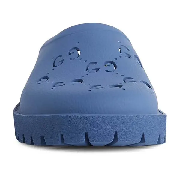 Dép Nam Gucci GG Elea Perforated Mule Blouffer Washed Indigo Màu Xanh Blue Size 39 - Dép - Vua Hàng Hiệu