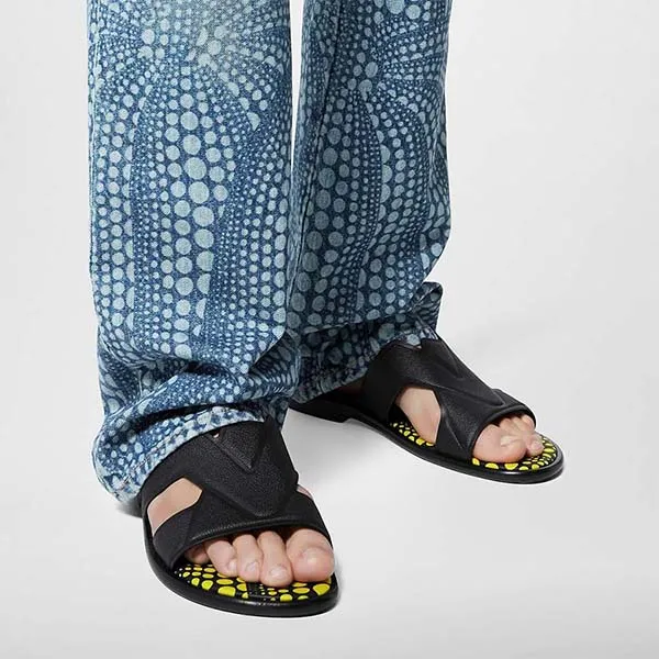 Dép Nam Louis Vuitton 1ABD6H LV X YK LV Oasis Mule Màu Đen Vàng