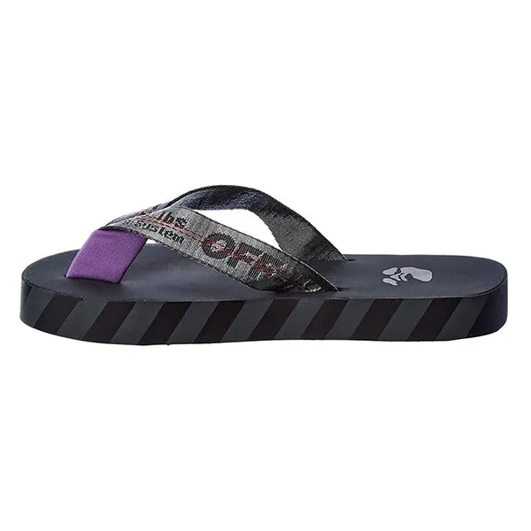 Dép Nam Off-White Logo Strap Flip Flops Màu Đen Xám - Dép - Vua Hàng Hiệu