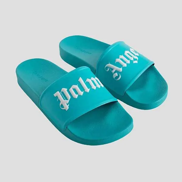 Dép Nam Palm Angels Light Blue With White Logo PMIC001S23PLA0014001 Màu Xanh - Dép - Vua Hàng Hiệu