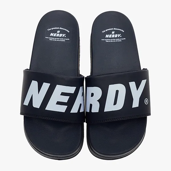 Dép Nerdy Big Logo PNES22AE17 Màu Đen