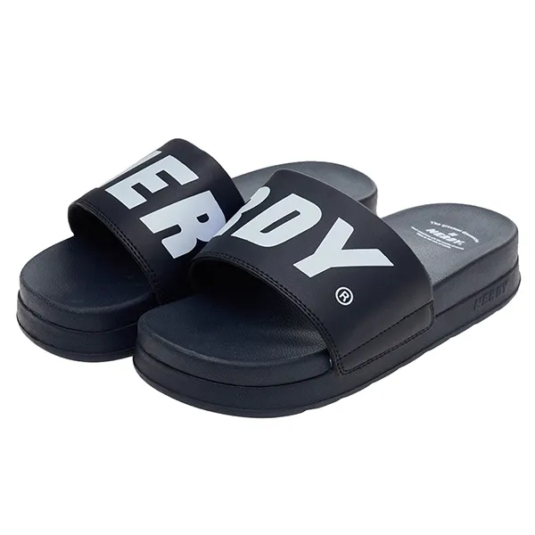 Dép Nerdy Big Logo PNES22AE17 Màu Đen