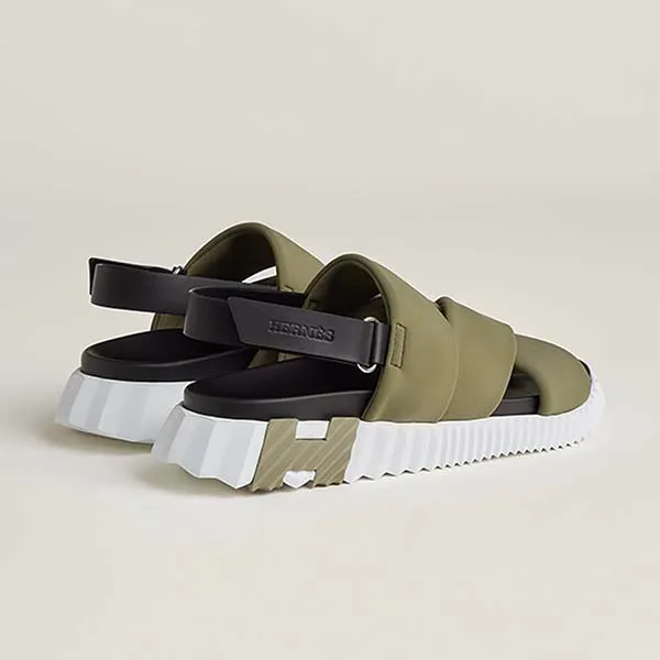 Dép Sandal Hermès Electric Màu Xanh Rêu