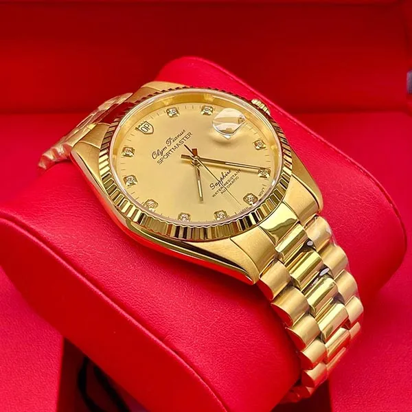Đồng Hồ Nam Olym Pianus Sportmaster Datejust Grande OP89322AGK-V Màu Vàng Gold