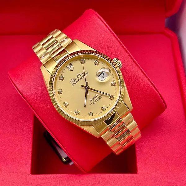 Đồng Hồ Nam Olym Pianus Sportmaster Datejust Grande OP89322AGK-V Màu Vàng Gold